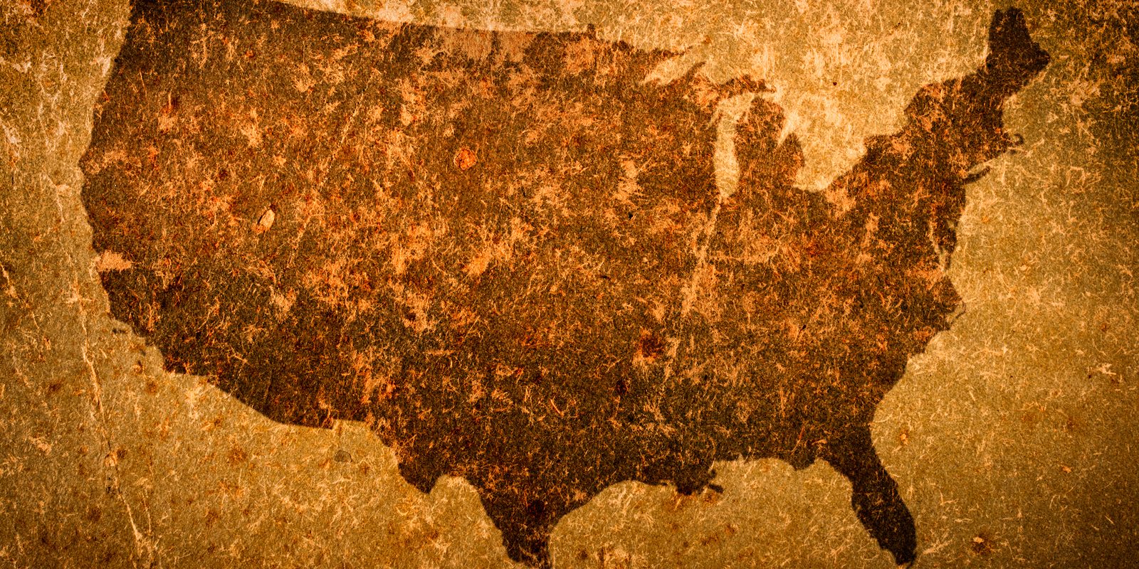 bigstock Old grunge map of United State 26337632