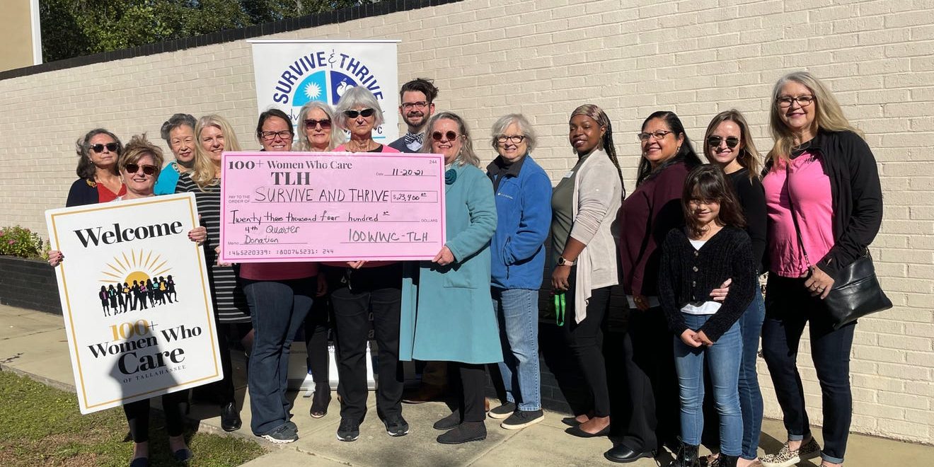 100 women donates 23 k survive and thrive advocacy center