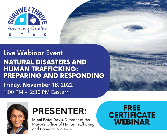STAC FLYER Natural Disasters and Human Trafficking Edits STAC FLYER Natural Disasters and Human Trafficking Edits