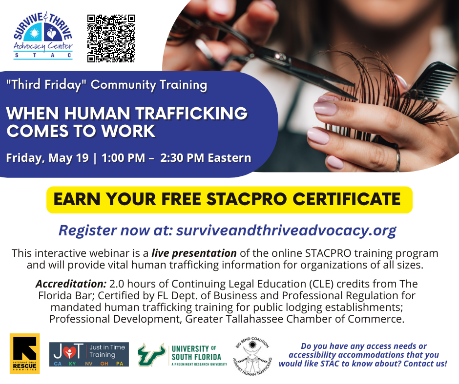 May 2023 Event When Human Trafficking Comes to Work