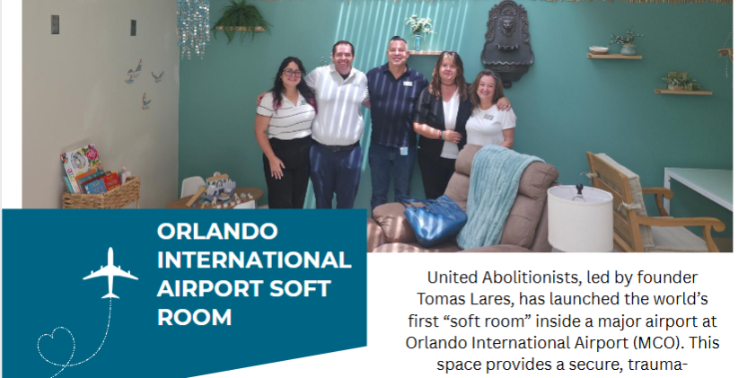 United Abolitionists Launches First-Ever Airport Soft Room at Orlando International